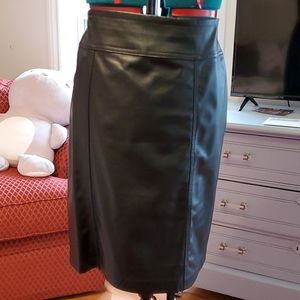 Leather pencil skirt